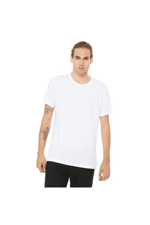 Gold Soft Touch T-Shirt for Men, 100% Cotton Short Sleeve Taped Neck White Tee, S