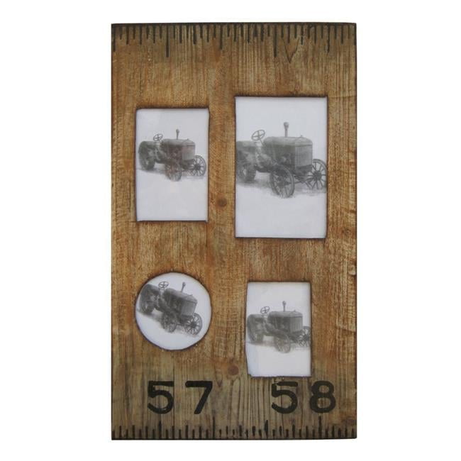 Classic Silver 11"x19" Solid Wood Wall Photo Frame with 4 Slots