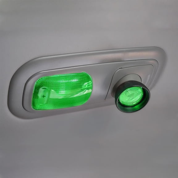 Rectangular Dome Light Lens and Round map Light Lens for 2006+ Peterbilt - Green