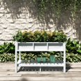 thumbnail image 1 of Rectangular Double-Deck Garden Planter Box Raised Garden Bed for Outdoor White, 1 of 5