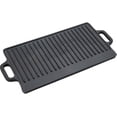 thumbnail image 1 of Rectangular Double Griddle Mexican Style Comal de Fierro Tortilla Fajita Skillet Rectangle Heavy Cast Iron 20"x9" W/Handles, 1 of 1