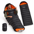 Rectangular Down Sleeping Bag For Adults Camping Hike With Arm Holes ...