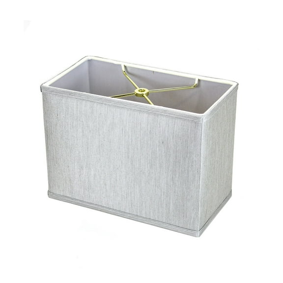 Rectangular Drum Lampshade (6.5x12) (6.5x12) x 9 Bavarian Gray Fabric