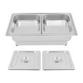 thumbnail image 1 of Rectangular Electric Chafing Dish, Buffet Food Warmer, Stainless Steel Chafing Dishes with Adjustable Temperature Control, for Wedding, Party (2 Compartments, 9.5QT), 1 of 20
