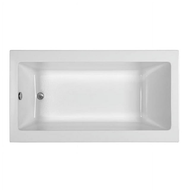 Rectangular End Drain Air Bath, Biscuit - 70 x 35.5 x 18.125 in.