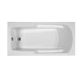 thumbnail image 1 of Rectangular End Drain Air Bath, White - 60 x 29.75 x 17.375 in., 1 of 1