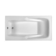 thumbnail image 1 of Rectangular End Drain Air Bath, White - 70 x 35.5 x 18.125 in., 1 of 1