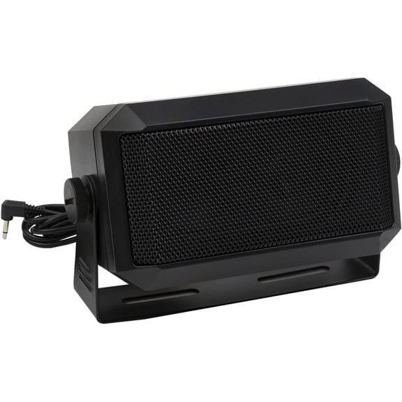 Rectangular External Communications Speaker for Ham Radio or CB & Scanners, 5 Watt, Black Colour