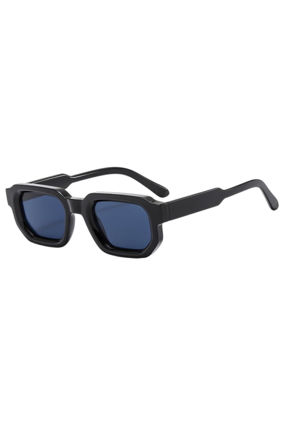 Rectangular Fashion UV‑Protective Sunglasses Anti‑Glare Lightweight PC Sports Eyewear Stylish Casual Goggles for Outdoor Cycling Driving Daily Street Wear Black