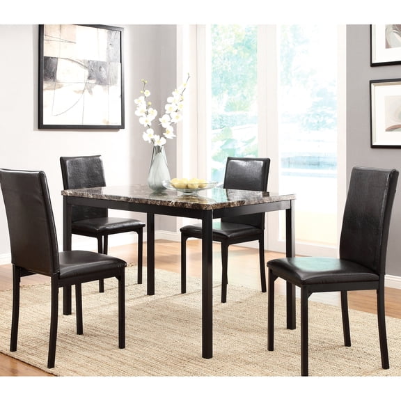 Rectangular Faux Marble Tabletop - Perfect for Family Dinners