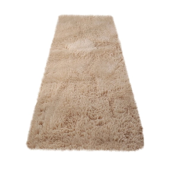 Rectangular Faux Sheepskin Fur Area Rug, Ultra Soft Decorative Runner, 50 x 160 in, Premium Faux Wool Shag, Luxury Modern Home Decor Floor Carpet 24x60 Inch