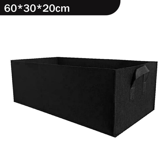 Rectangular Felt Grow Bag with Handles, Multi-Size Fabric Planter Pot for Vegetables Tomato Potato