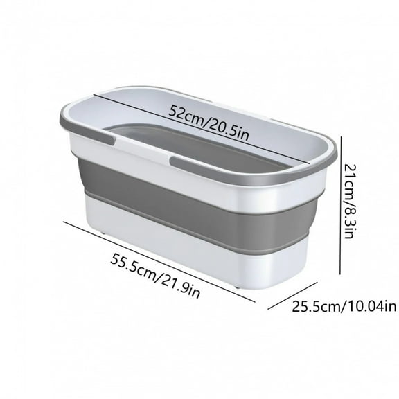 Rectangular Fishing Bucket Portable Plastic Washing Basin Collapsible Space-Saving Large Capacity for Camping Traveling Picnic