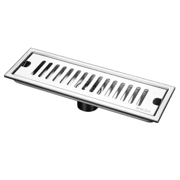 Rectangular Floor Drain Floor Bathroom Shower Room Hotel Public Shower Drainage 304 Stainless Steel30cm