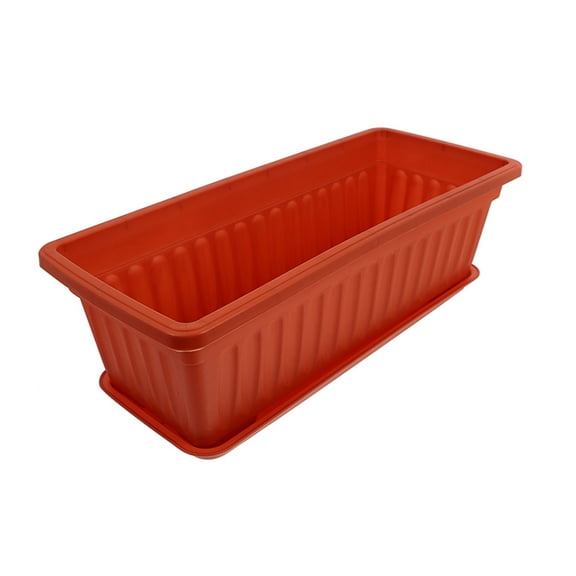Rectangular Flower Pot Rectangle Flower Pot Flowerpot with Tray 44X19CM