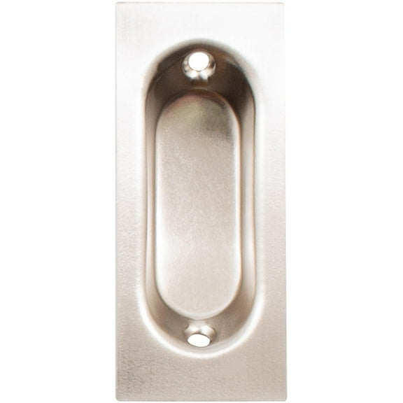 Rectangular Flush Door Pull, 3-1/8" x 1-11/32" x 17/32", Satin Nickel by Stone Harbor Hardware