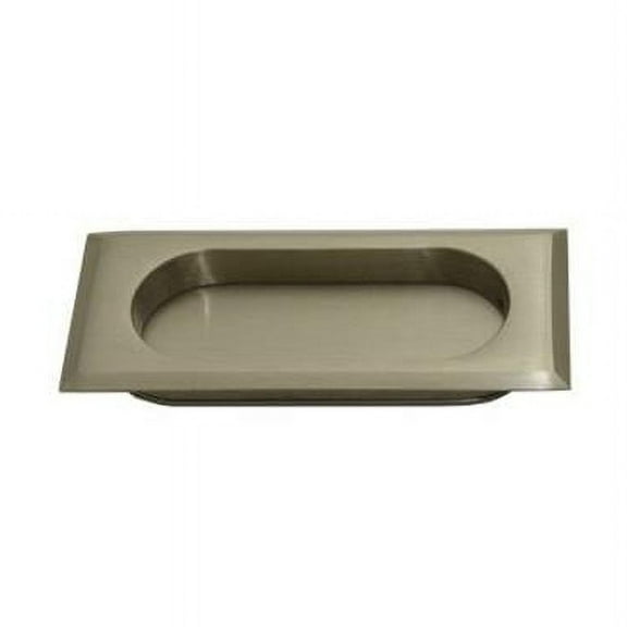 Rectangular Flush Pull, Satin Nickel