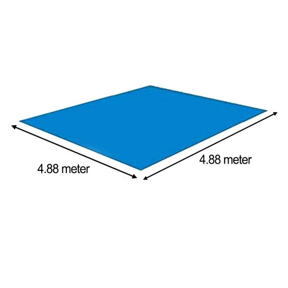 Rectangular Foldable Waterproof Inflatable Pools Above Ground Pool Groundsheet 4.88×4.88