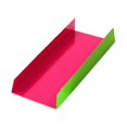 thumbnail image 1 of Rectangular Folding-Edges Pastry Board 5-1/16" Long with Fuchsia Interior & Anise Exterior - Pack of 200, 1 of 1
