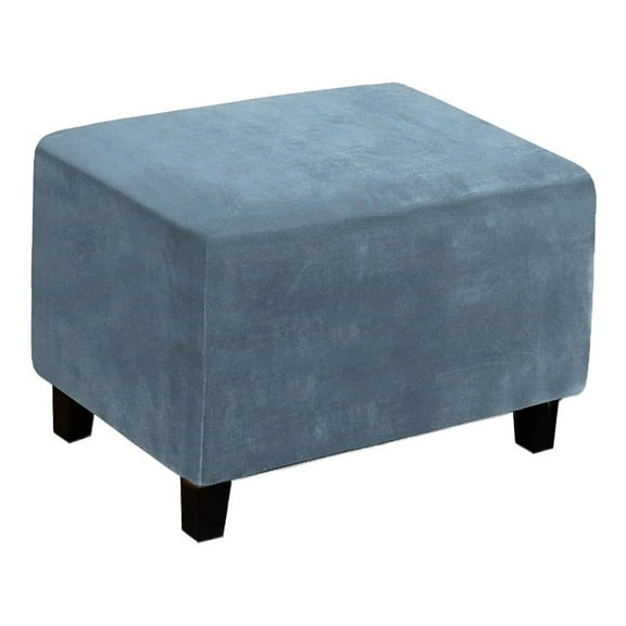 Rectangular Footrest Removable Protective Cover Furniture Protect Series Decoration Flexible Extendable Easy to Store - Light Blue