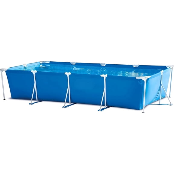Rectangular Frame 14 ft 9 in x 7 ft 3 in x 33 in Above Ground Pool, Swimming Pool with Steel Frame, Pump Not Included