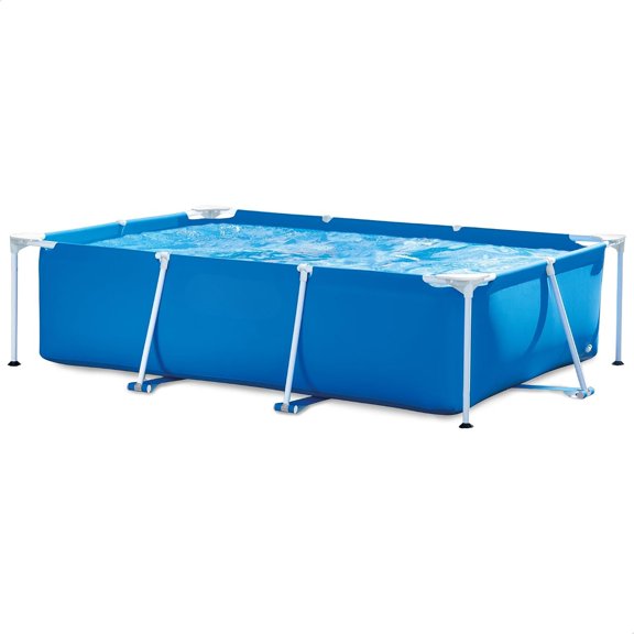 Rectangular Frame 8 ft 6 in x 5 ft 3 in x 25 in Above Ground Pool, Swimming Pool with Steel Frame, Pump Not Included