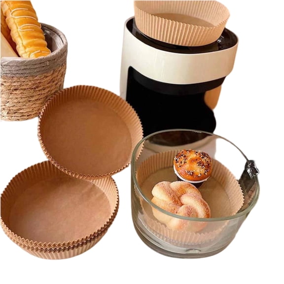 Rectangular Fryer Paper, Non-Stick Silicone Baking & Oil Paper, Cake Cups, Pot & Plate Liners for Easy Cooking &