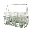 thumbnail image 1 of Rectangular Galvanized Wire Caddy with Six Glasses, 1 of 2