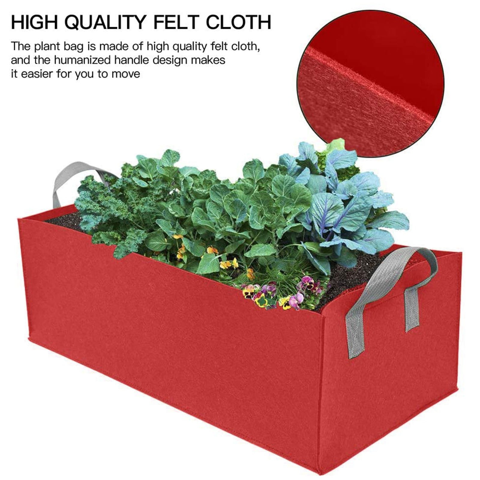 Rectangular Garden Growing Bag Plants Bags Square Planting Container