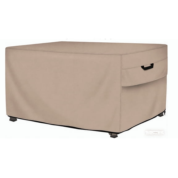 Rectangular Gas Fire Pit Table Cover 44x28 Inch Waterproof Heavy Duty Outdoor Firepit Protector