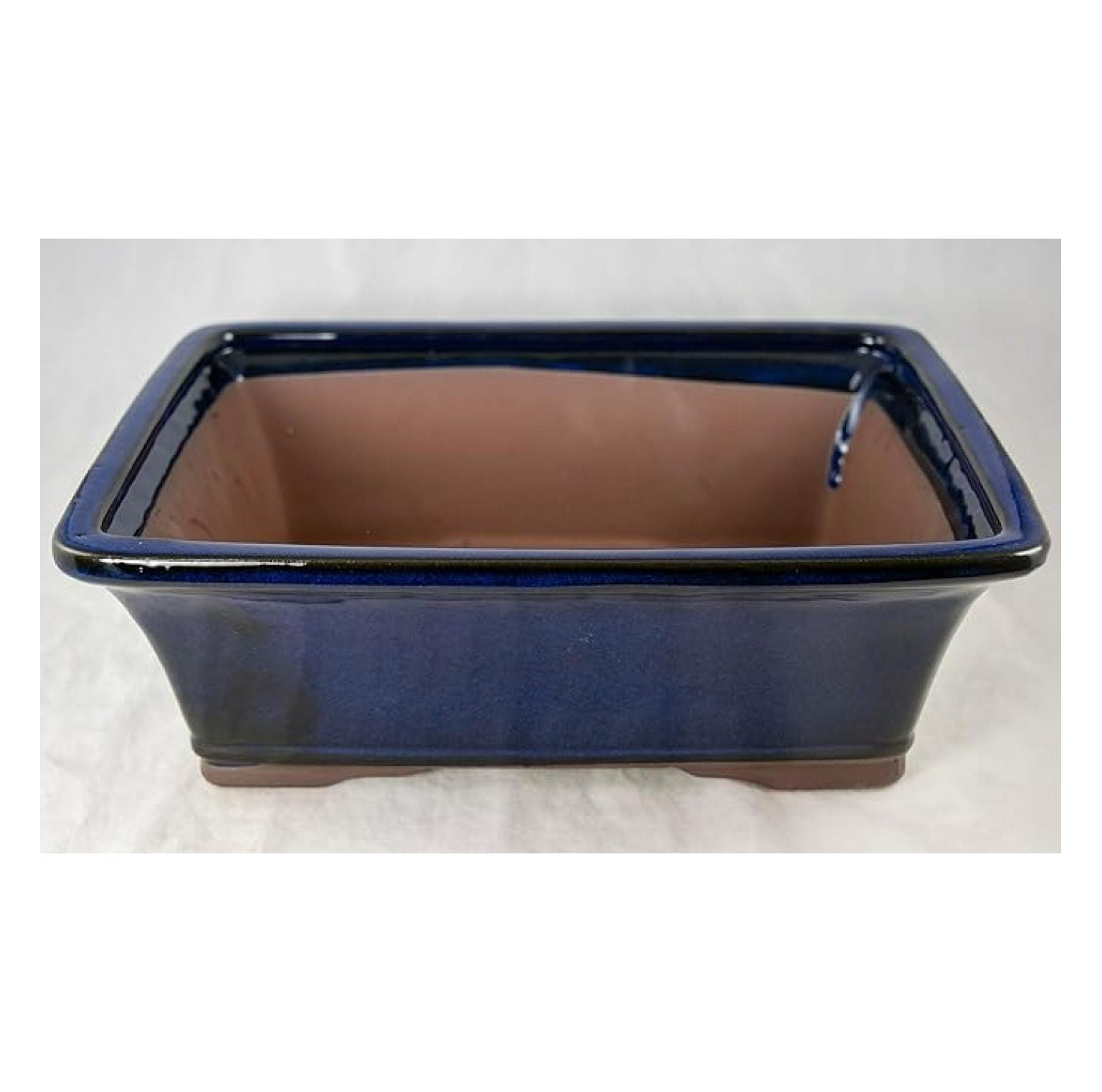 Rectangular Glazed Pot, Cactus & Planter + Mesh 12 inches x 9 inches x ...
