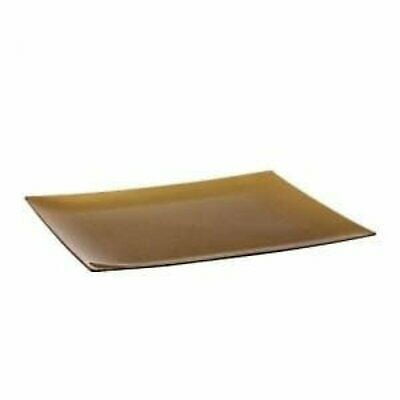 Rectangular Gold Plastic Appetizer Plates FATHER DAY PARTY PLATES 7.5" 10 Count