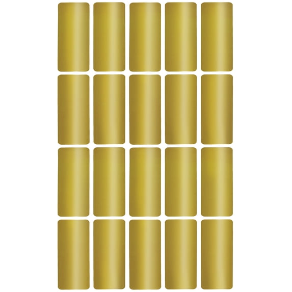 Rectangular Gold Stickers Adhesive Labels Rectangle 40mm x 19mm (1.57 inch x 0.75) Great for Envelope Seals and All Purpose - 300 Pack by Royal Green …