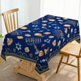 thumbnail image 1 of Rectangular Hanukkah Tablecloth Jewish Chanukah Menorah Holiday Decoration Home Dining Room Kitchen Table Cloth Decor - 60×84inch, 1 of 5