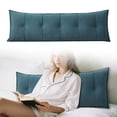 thumbnail image 1 of Rectangular Headboard Pillow for Bed - Reading Pillow with Lumbar Back Support, Bolster Cushion for Sitting Up in Bed, Dorm Room, Sofa, and Daybed Comfort, 1 of 8