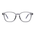 thumbnail image 1 of Rectangular Horn Rim Keyhole Plastic Blue Light Flitering Computer Glasses Slate, 1 of 4