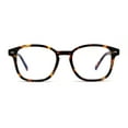 thumbnail image 1 of Rectangular Horn Rim Keyhole Plastic Blue Light Flitering Computer Glasses Tortoise, 1 of 4