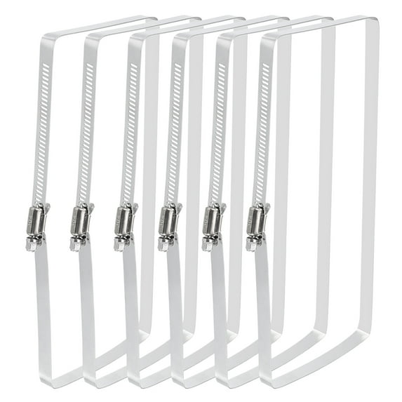 Rectangular Hose Clamps, 12" x 4" 304 Stainless Steel Square Duct Pipe Clamp