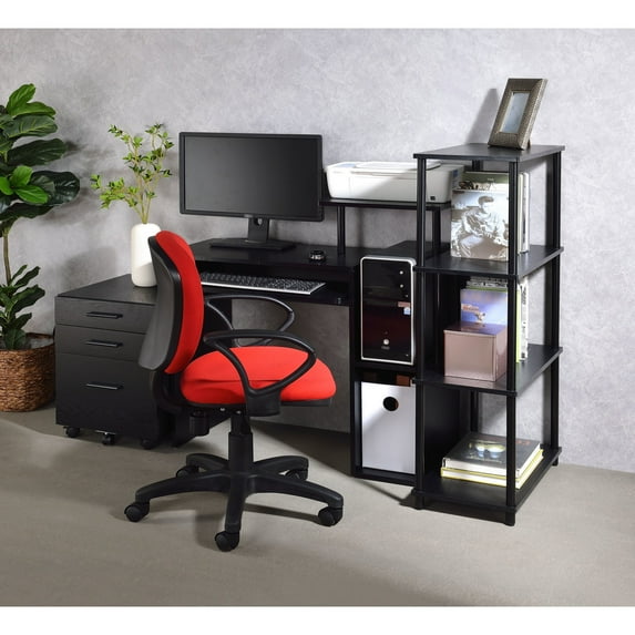 Rectangular KD Computer Desk with Storage / Convenient for Home Use