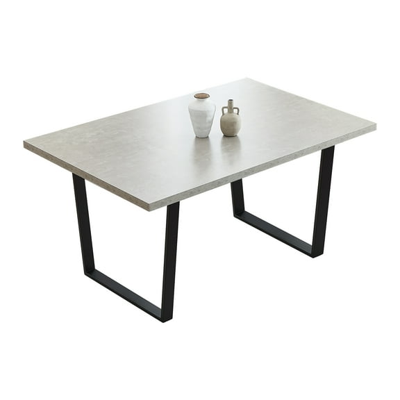 Rectangular Kitchen Dining Table, Space-Saving Rectangular Design, Thickened MDF Sturdy Structure, Suitable for Dining Room Kitchen Restaurant (1Table)