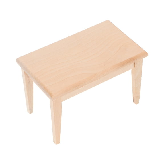 Rectangular Kitchen Table Mini Doll House Dining Table Furniture Doll House Abs Khaki 10.50X6.50X6.50CM