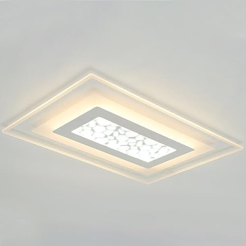 Rectangular LED Flush Mount Ceiling Light Acrylic Ultrathin Ceiling Lamp Dimmable 3500K-6000K w/Remote for Dinning Room Bedroom Living Room L35.4 x W23.6inch$$Tools & Hardware Other
