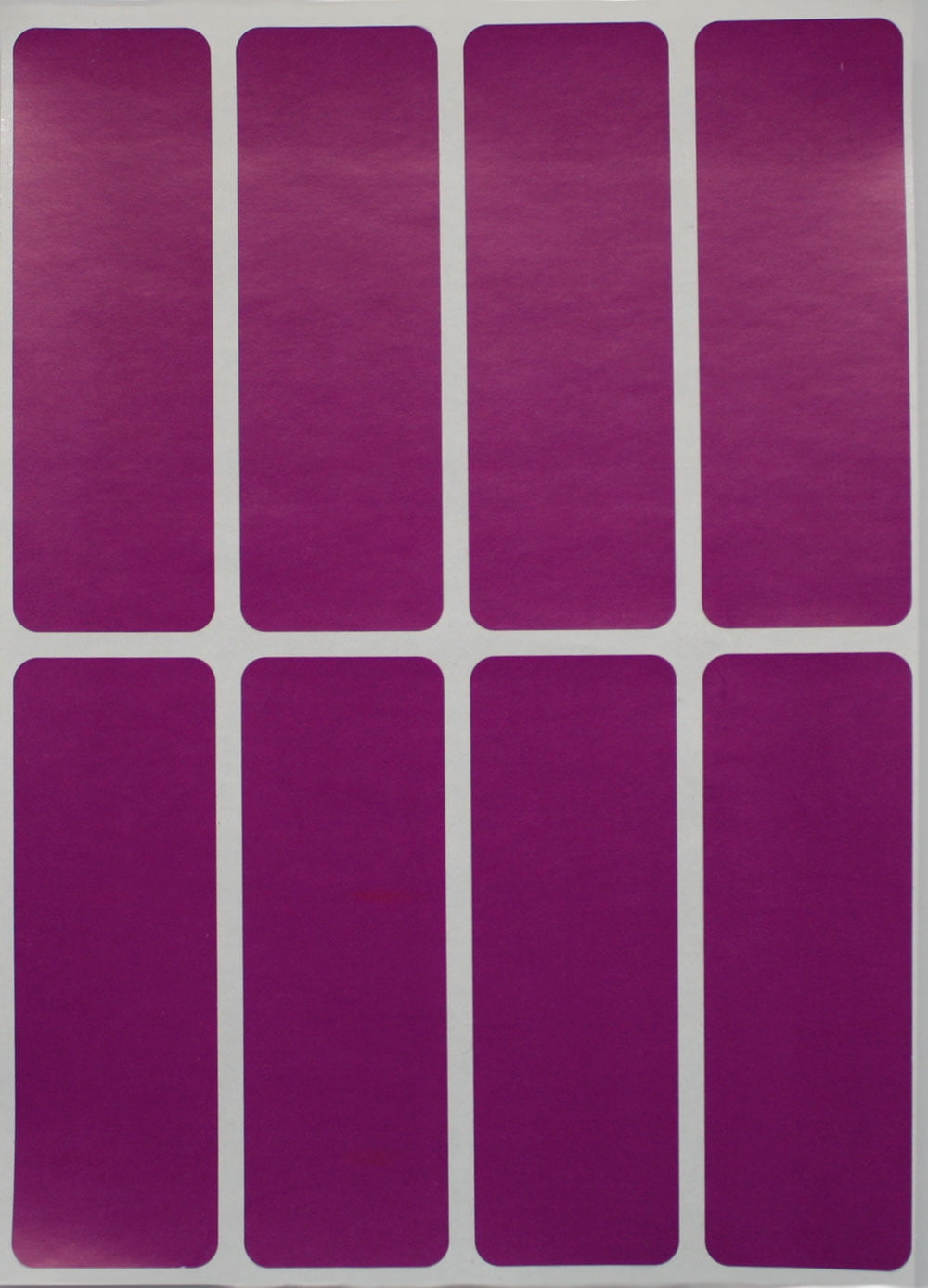 Rectangular Labeling Sticker 3x1 inches (75mm x 25mm) Purple Paper ...