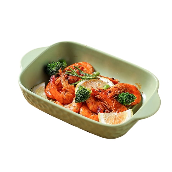 Rectangular Lasagne Dish, Ceramic Baking Dishes For Oven, Casserole Dishes-Light Green -8inch
