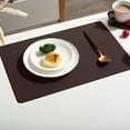 thumbnail image 1 of Rectangular Leather Placemat Solid Colour Faux Leather Placemats , Coffee Mats, Kitchen Table Mats,, Easy To Clean Kitchen Table Mats, Usupdd 2025 Rectangular Leather Placemat Solid Colour, 1 of 7