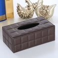 thumbnail image 1 of Rectangular Leather Tissue Box Cover with Magnetic Bottom, Decorative Organizer for Home Office Car and Bathroom, Facial Tissue Holder Dispenser, 1 of 6