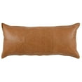 thumbnail image 1 of Rectangular Leatherette Throw Pillow with Stitched Details, Large, Brown, 1 of 5