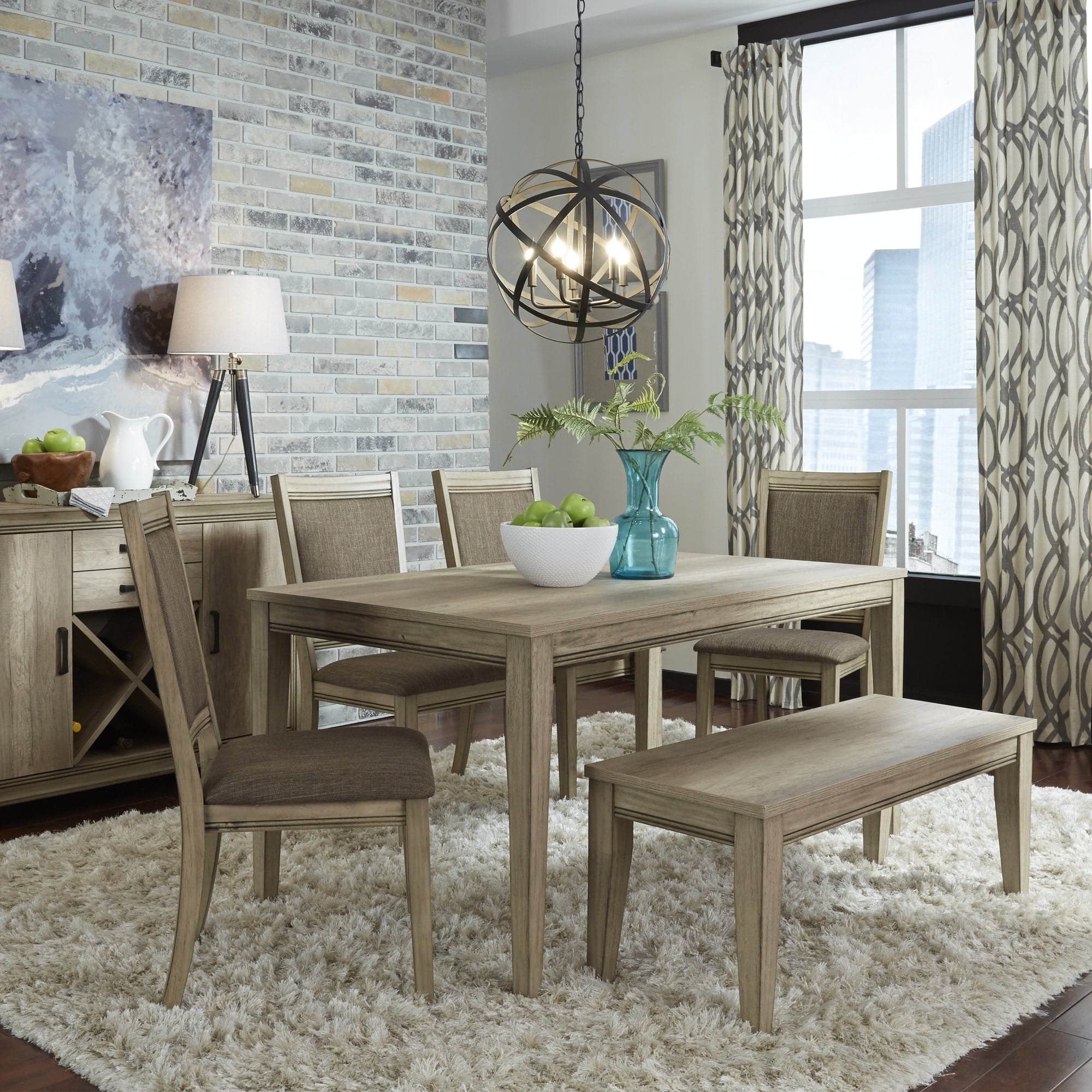 Sun Valley 60 Inch Brown Wood Rectangular Dining Table