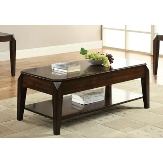 Rectangular Lift Top Coffee Table In Walnut Colour - Functional & Stylish With Function Construction Elegant