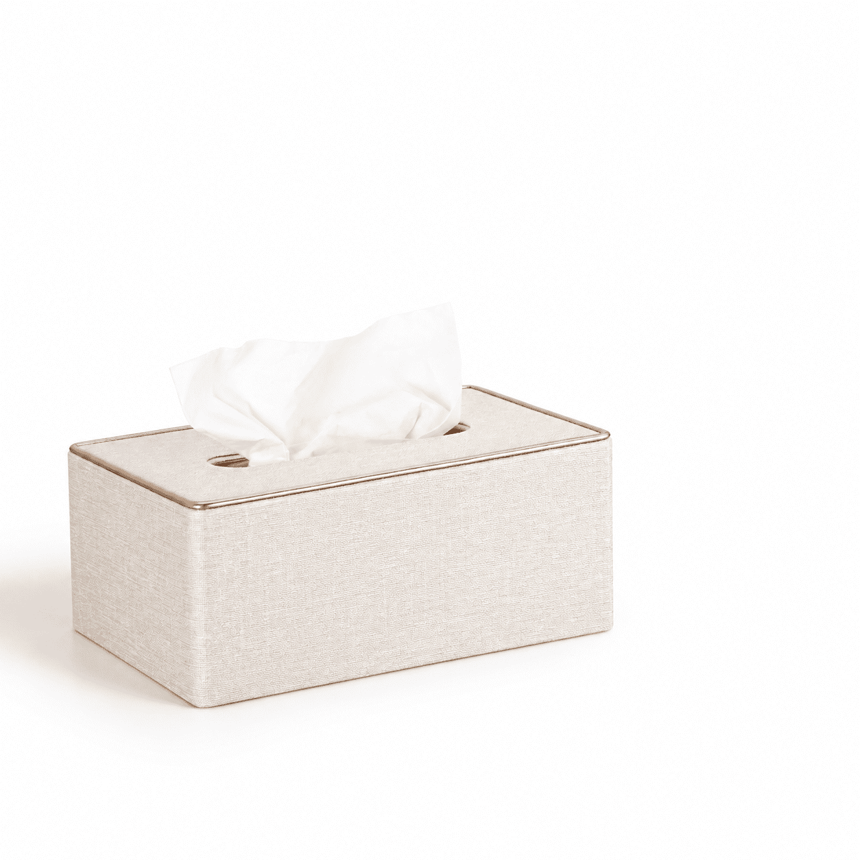 Rectangular Linen Tissue Box Cover - Stylish Holder Withic Bottom ...